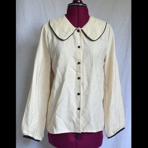 Vintage Styled Long Sleeved Blouse M